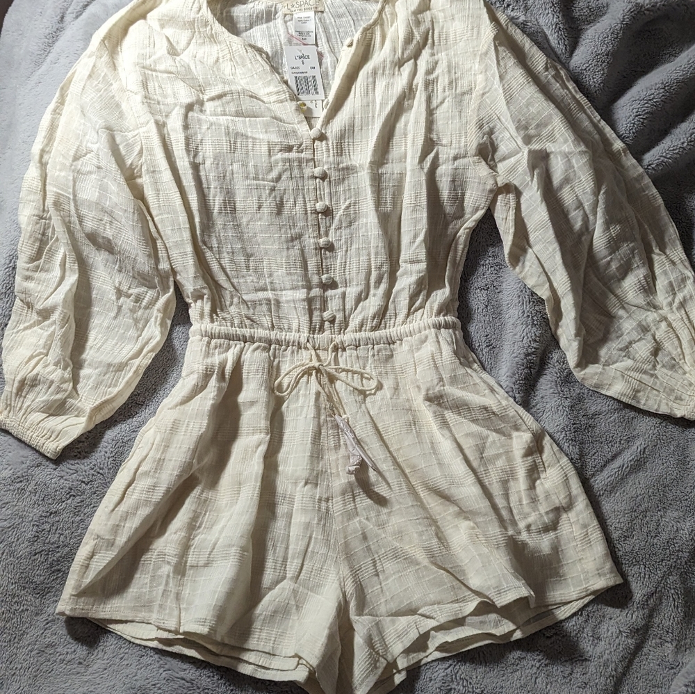 NWT L*Space Gianna Romper Small Cotton